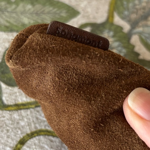 Songmont Sandal Brown Suede Lucky Pouch Charm - Picture 8 of 9